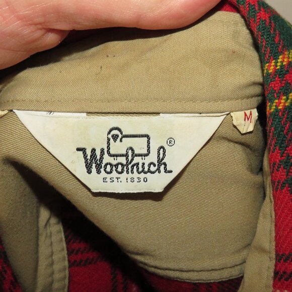 Vintage Woolrich Jacket Men's Medium Red Plaid Wool Shirt Jac Coat 70s CPO - Picture 6 of 6